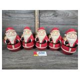 Hard Plastic Molded Santa Claus Figures