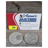 1972 & 1974 Eisenhower Dollars