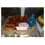 Amber Glass, Blue Glass Compote & more