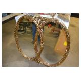 Gold Framed Oval Mirrors