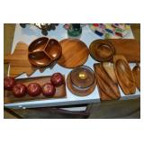 Walnut & Teak Serving Dishes