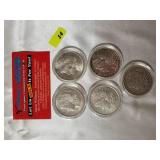 Morgan Silver Dollar Lot of 5