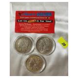 Morgan Silver Dollar Lot of 3