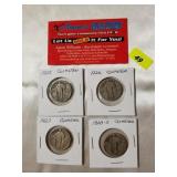 Standing Liberty Quarters 4 Coins