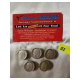 Roosevelt Dimes 90% Silver 35 coins