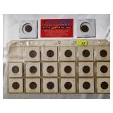 Indian Head Penny sheet 19 coins