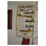 1975 Train Calender (Plus tubes of 3 more)