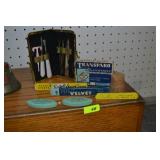 Vintage Items (Erasers, Lead, Manicure Kit)