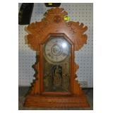 Antique William Gilbert Oak Gingerbread Shelf Cloc