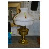 Vintage Brass Aladdin Lamp w/ Globe & Chimney