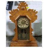 Antique William Gilbert Oak Gingerbread Shelf Cloc