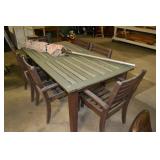 Patio Table w/ 6 chairs & Umbrella