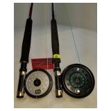 Pair Fly Fishing Rods & Reels
