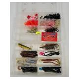 Assorted Plastics Baits & Boxes