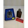 Silver & Vintage Leather Wrapped Flask