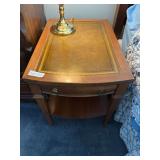 Leather top table