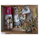Flat of miscellaneous costume jewelry