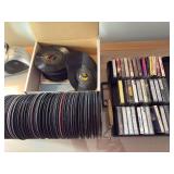 45 records and cassettes