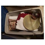 Totes of Christmas and other decor