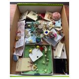 Flat of miscellaneous costume jewelry