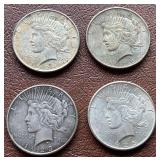 4 Peace Dollars: 1923, 1924, 1925 x2
