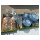 3 flats of glassware