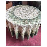 Round table on metal base