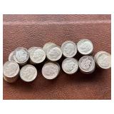 113 90% silver Roosevelt dimes pre 1965