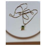 Possibly “peridot” pendant with necklace