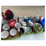 3 flats of miscellaneous household items