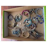 Flat of miscellaneous costume jewelry