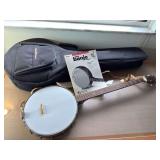 Banjo with case