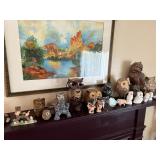 Large collection of owl figurines