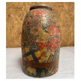 Antique decopaged vase