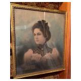 Antique colored portrait