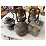 Lanterns and tea kettle