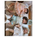 Large lot of dolls and stuffed animals