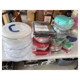 Large lot of food containers