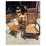 5 wood chairs