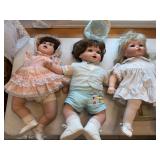 Large lot of dolls and stuffed animals