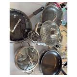 Large lot of pots and pans