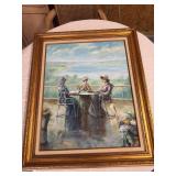 Oil on canvas. 38” tall by 32” wide. Artist Claude Rishell