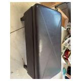 Leather storage ottoman