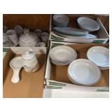 Large set of Emily Gold china. Service for at least 10