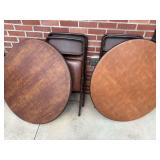 2 folding tables and 4 chairs