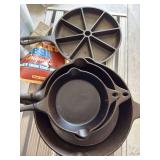 Cast iron skillets as shown