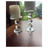Crystal ball candleholders