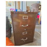 2 draw metal filing cabinet