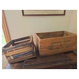 2 vintage crates