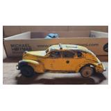 Flat of antique metal toys